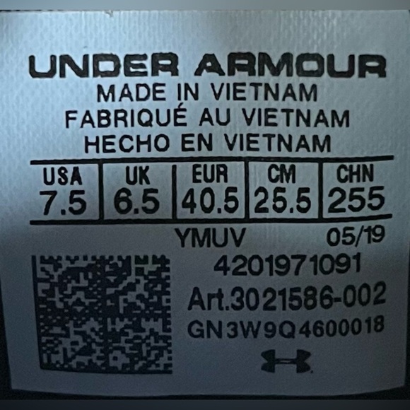 Under Armour HOVR Sonic 2 Womens Size 9 (Mens 7.5) Running Shoes Sneakers Black - Picture 11 of 12